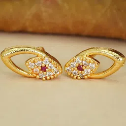 Sangria Women Gold-Plated Artificial Stone Studs Earrings-74