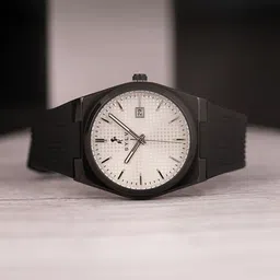 Sylvi Men Patterned Dial & Straps Analogue Multi Function Watch Pro-grey-black-blk-PU-12