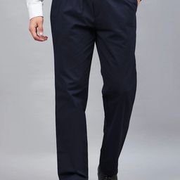 Haxor Men Pure Cotton Pleated Formal Trousers-image-52