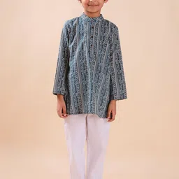 Sangria Boys Printed Pure Cotton Straight Kurtas-24