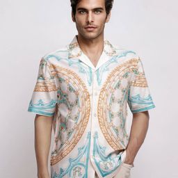 RARE RABBIT Men Comfort Boxy Opaque Printed Casual Shirt-image-87