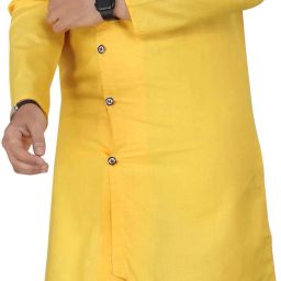 Men Cotton Blend, Cotton Silk Kurta Churidar Set-image-37