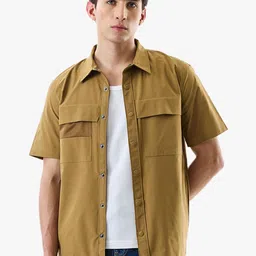 Snitch Men Solid Spread Collar Casual Shirt-image-60