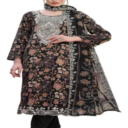 DRAVINAM Trends Embroidered Viscose Rayon Unstitched Dress Material-picture-46
