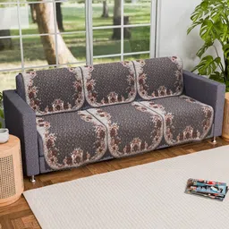 Myntra Elegant Homes Green Printed Cotton Sofa Cover-image-79