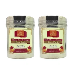 Khadi Pure Set Of 2 Herbal Rose & Orange Face Pack For Skin Nourishment - 50 g Each-image-72