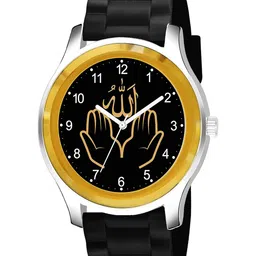 CSAMON Men Printed Dial & Straps Analogue Watch B9050G BLK Islamic NUM03 CD_SH-32