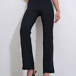 Trend Alacati stili Women Formal Bootcut Trousers-image-54