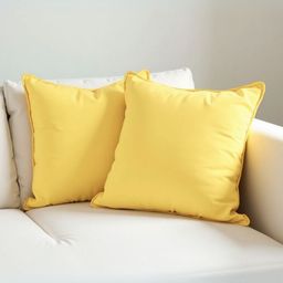 Aurave Gold-Toned 2 Pieces Pure Cotton 210 TC Soft & Comfortable Square Cushion Covers-58