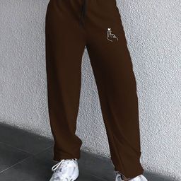 TABADTOD Women Striped Relaxed Loose Fit Easy Wash Trousers-image-88