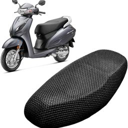 lakshmina enterprises FFF 3D Free Size Bike/Scooty Seat Cover Very Soft Net Mesh Fabric and Smooth Single Bike Seat Cover For Honda Activa 125-picture-2