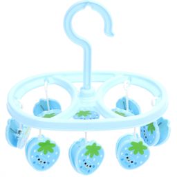 fab n funky Hanger With Strawberry Shape Hook - 8 Clips (Color & Character May Vary) image 5