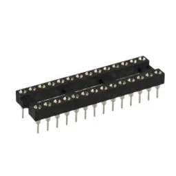 28 Pin Machined IC Base/Socket (Round Holes)-11