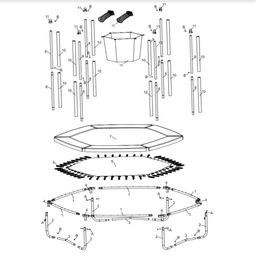domyos Hexagonal Trampoline with Safety Net 240 image 4