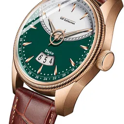 DOUBLERUN Men Dial & Leather Textured Straps Analogue Multi Function Watch H05N9012 image 4