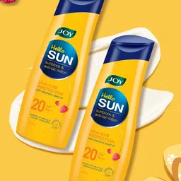 JOY Set Of 2 Hello Sun Body Sunscreen Lotion SPF 20 PA++ For Tan Control - 300 ml Each-1