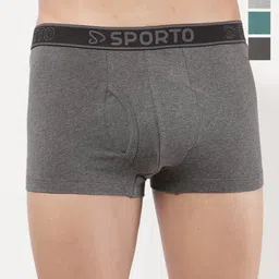 Sporto by Macho Pack Of 4 Mid Rise Trunks M1022_A1-CH1-G1-Prt1-L-picture-49