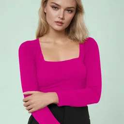 Dream Beauty Square Neck Regular Top-image-71