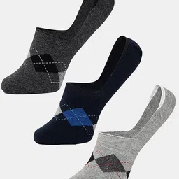 Bodycare Men Pack Of 3 Assorted Patterned Ankle Length Socks-13