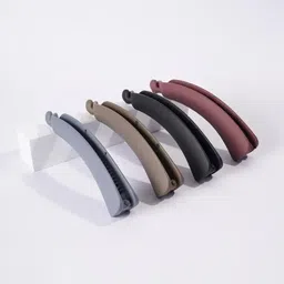 DN Creation Set of 4 Banana Shape Matte Ponytail Clip image 3