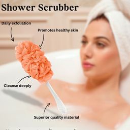 CareDone Set of 2 Soft Back Scrubber Loofah With Long Handle Loofah image 5
