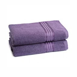 Himeya Purple 2 Pieces Pure Cotton380 GSM Bath Towels-picture-8
