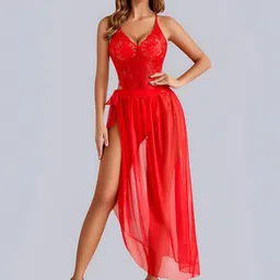 Broiden Net Baby Doll with Asymmetric image 5