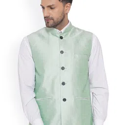 VEERA PARIDHAAN Cotton Nehru Jacket-image-48