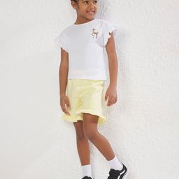 Trendyol Girls Round Neck Pure Cotton Top With Shorts-picture-21