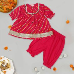 LITTLE GINNIE Girls Printed Top with Trousers-image-33