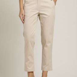 Saltpetre Women Relaxed Straight Leg Straight Fit Chinos Trousers-image-89