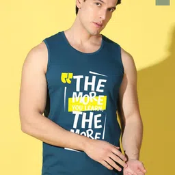 WOOSTRO Pack Of 2 Printed Combed Cotton Gym Vests - VWS26(MORE PEACOCK)(ALONE LGTGREEN)-11