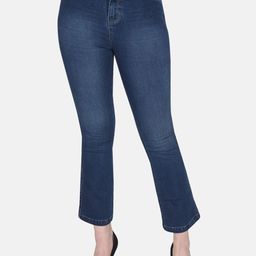 Albion By CnM Women Bootcut Low Distress Light Fade Stretchable Jeans-image-87