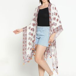 Tiara Ethnic Motifs Printed Open Front Shrug image 4