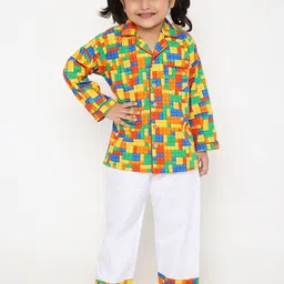 Little Clothings Girls Block Party PJ Set-picture-16