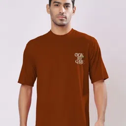 TQH Men Oversized Typography Printed Longline T-shirt-image-12