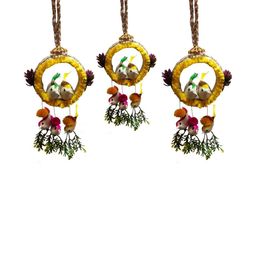 The Shine Store Yellow Jute Floral Wall Decor-image-73
