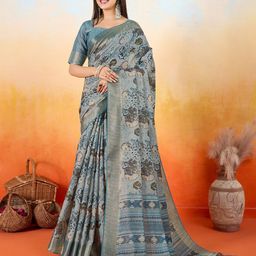 All About You Floral Printed Tissue Saree-picture-21