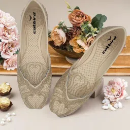 Embroidered Tradtional Flats Mojari, Ethnic Shoes, Punjabi Jutis For Women-image-13