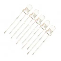 Yellow LED - 3mm Clear - 5 Pieces Pack-25