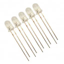 Yellow LED - 5mm Clear - 5 Pieces Pack-20