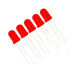 Red LED - 5mm Diffused - 5 Pieces Pack-image-61