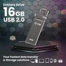 EVM EnStore Pen Drive - Read Speeds up to 15MB/s 16 GB OTG Drive Compatible with Desktop Computer, Laptop USB 2.0 Metal Case image 2