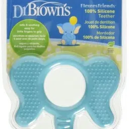 Flexees Friends Tether Elephant (Pack of 1, Blue) Teether and Feeder-27