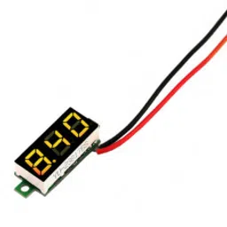 0.72 cm (0.28 inch) 3.5-30V Two Wire DC Voltmeter Yellow-29