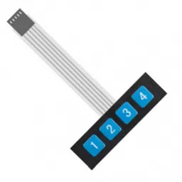1x4 Matrix - Membrane Type Keypad - 4 Keys-10