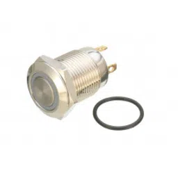 16mm 12V Ring (Red Light) Self-Lock Non-Momentary Metal Push-button Switch-13