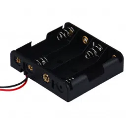4xAA Battery Holder - Black - Good Quality-21