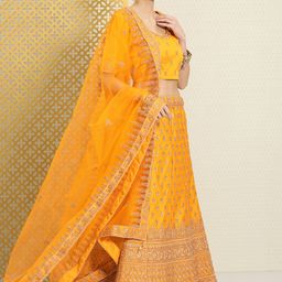 House of Pataudi Jashn Embellished Beads and Stones Zari Work Ready to Wear Lehenga Choli-image-71