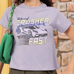 DressBerry Pit Stop Prints Boxy Tee-image-1